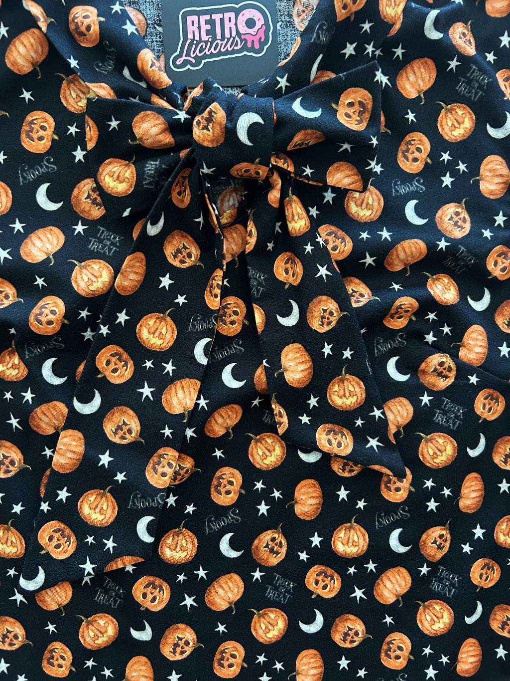 Jack-o’-lantern Bow Top - Plus Sizes only