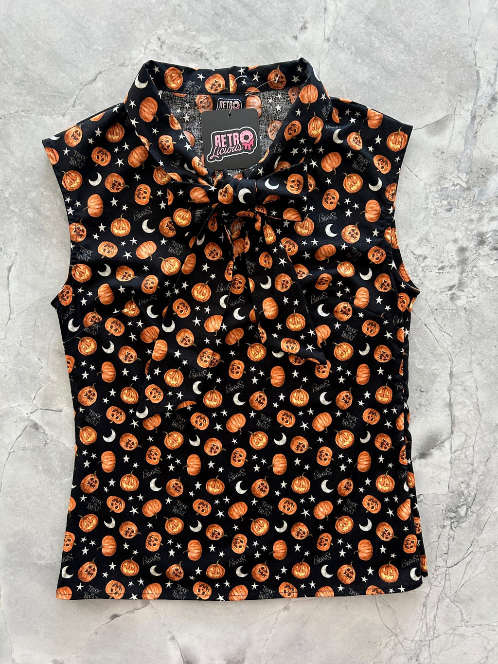 Jack-o’-lantern Bow Top - Plus Sizes only