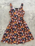 Cats & Flowers Fit & Flare Dress