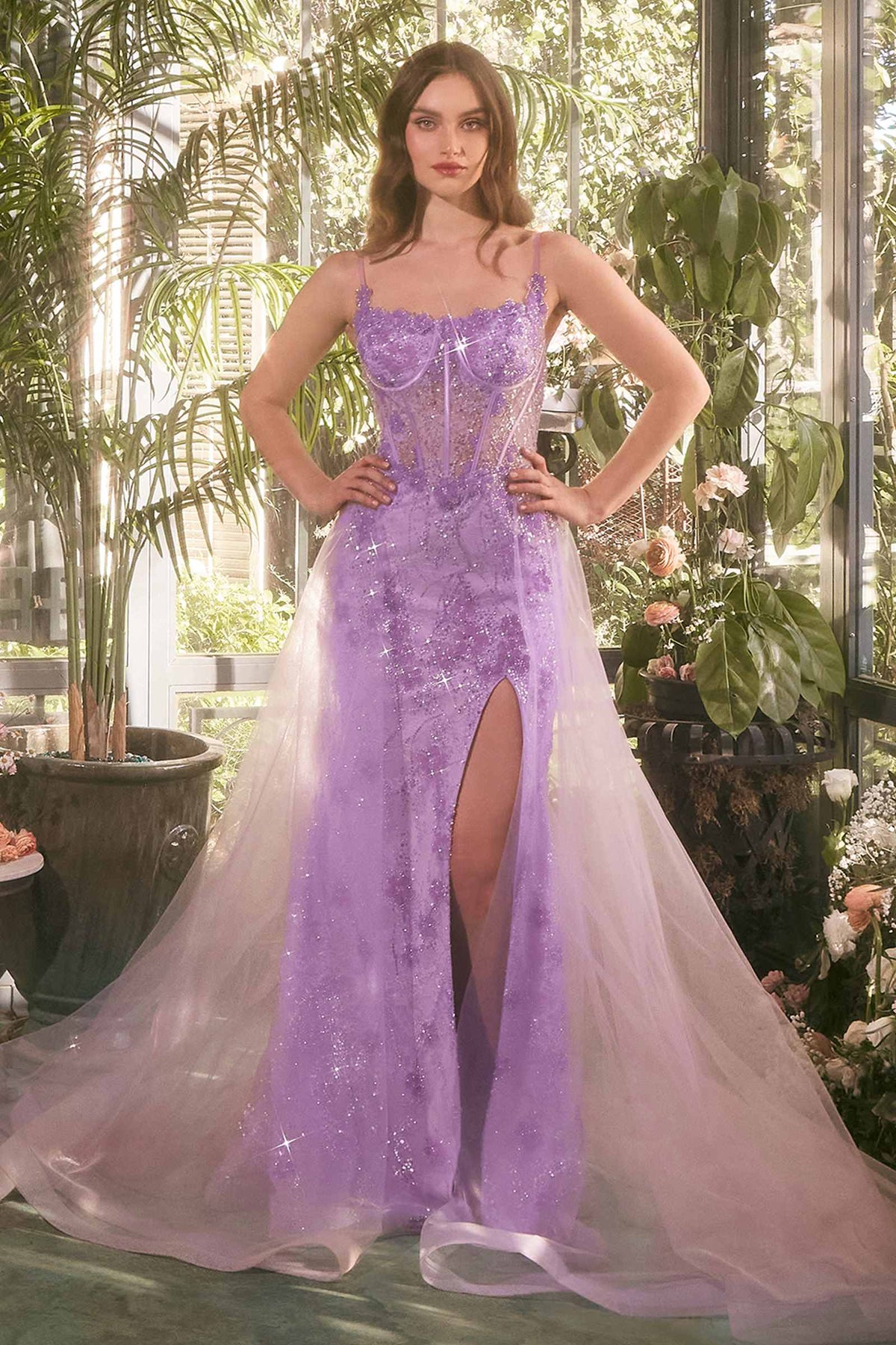 CLEARANCE - Andrea & Leo A1382 Dress Tulle Daisy Overskirt Gown (Size 6)