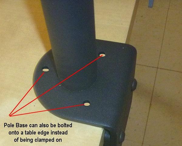DSCLB Monitor Desk Stand Height Adjustable Clamp-on VESA