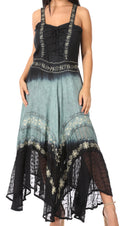 Sakkas Shauna Women's Adjustable Sleeveless Maxi Dress for Casual Summer Wear with Corset Design
