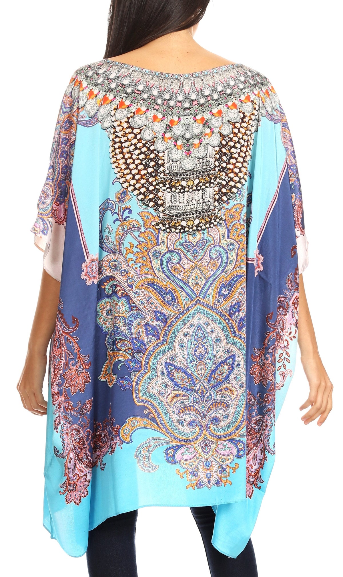 Sakkas Sira Women's Casual Short Sleeve Loose Pullover Mid-Long Oversize Top Tunic