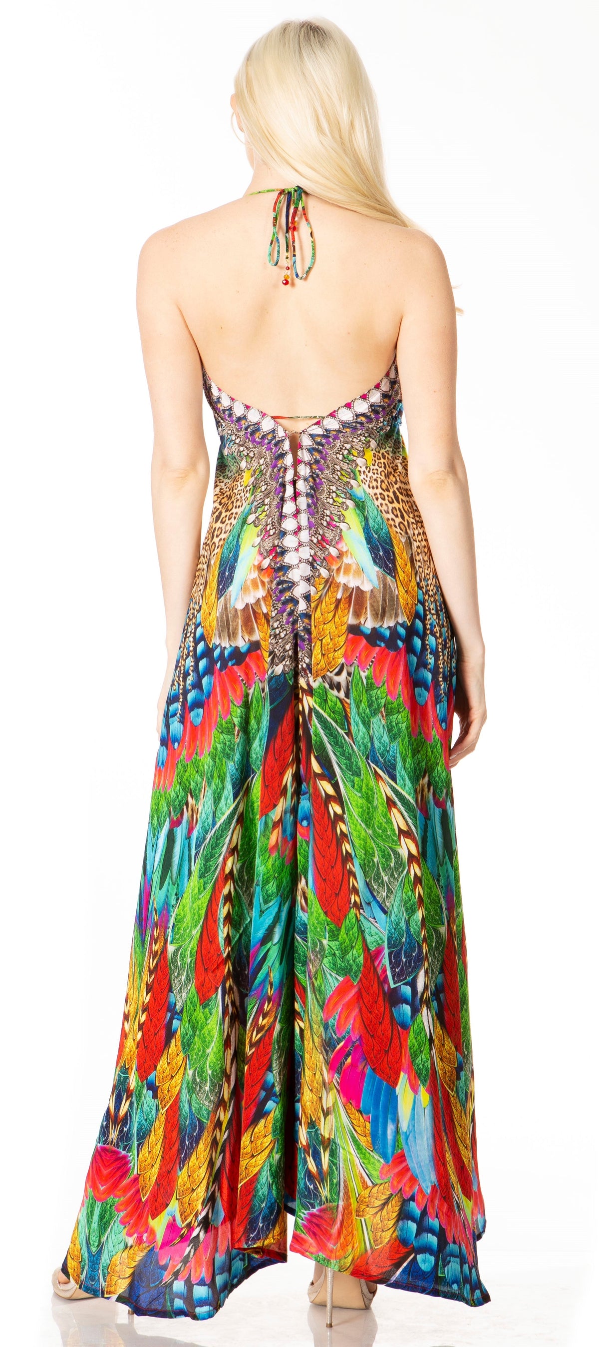 Sakkas Lizi 2 Women's High-Low Halter Maxi Dress for Beach and Vacation Parties