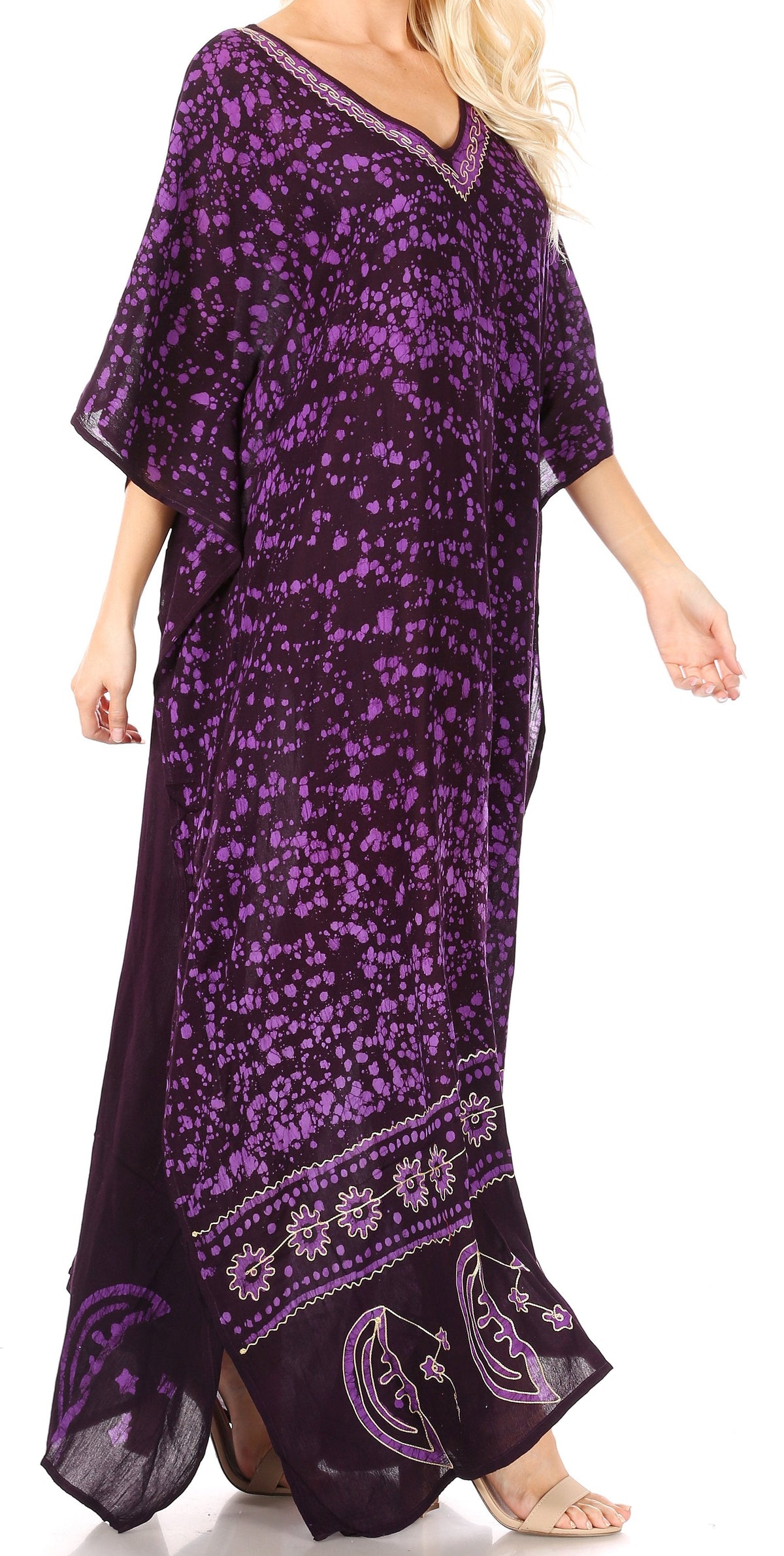 Sakkas Tacy Women's Boho Summer Maxi Dress for Casual or Lounge Wear