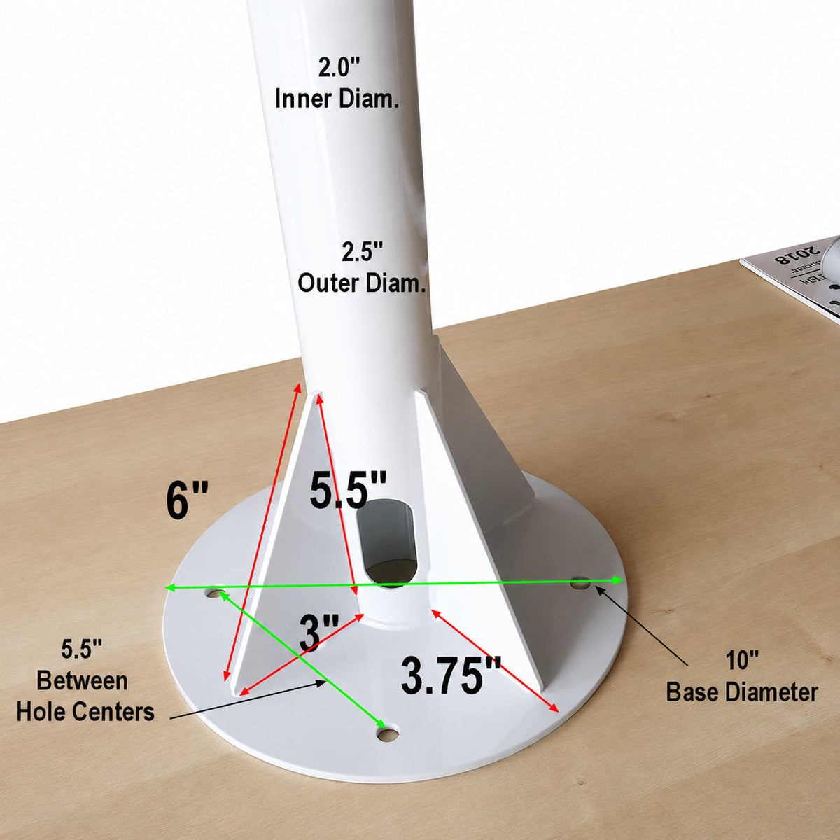 DC982CA Extra Long Ceiling Monitor Arm Adjustable 74 inch extension
