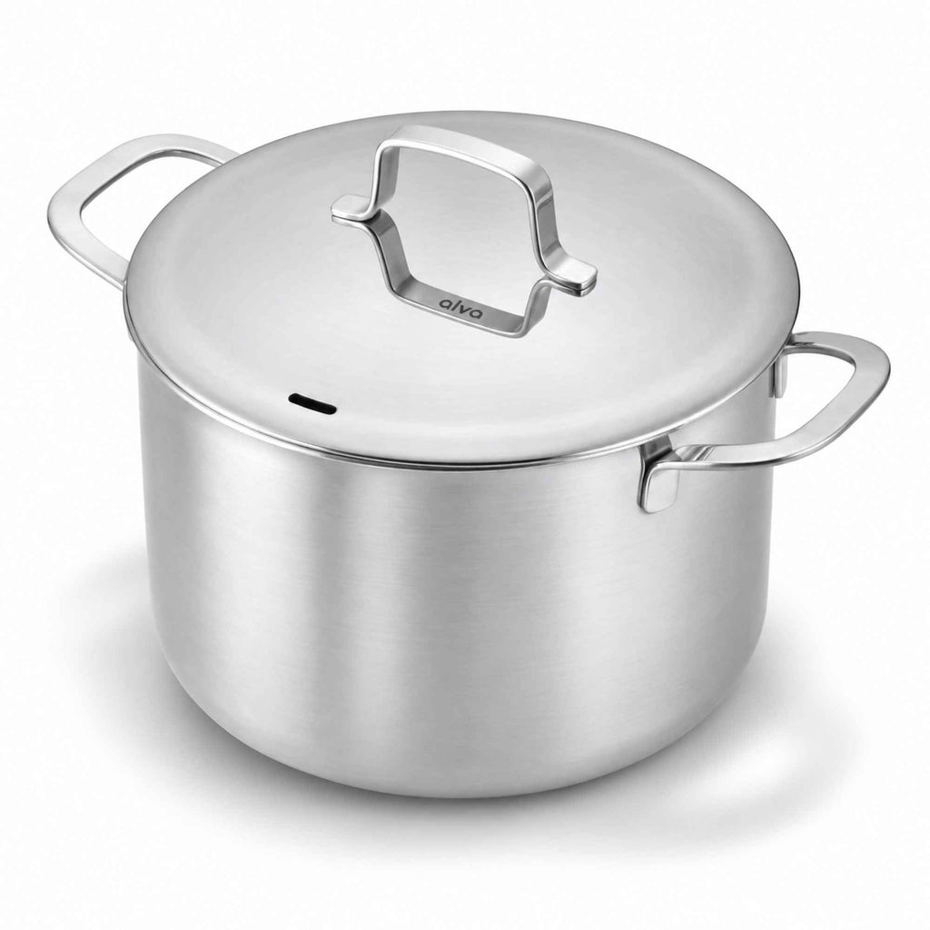 5-Ply Stainless Stock Pot with Lid, 7-Qt