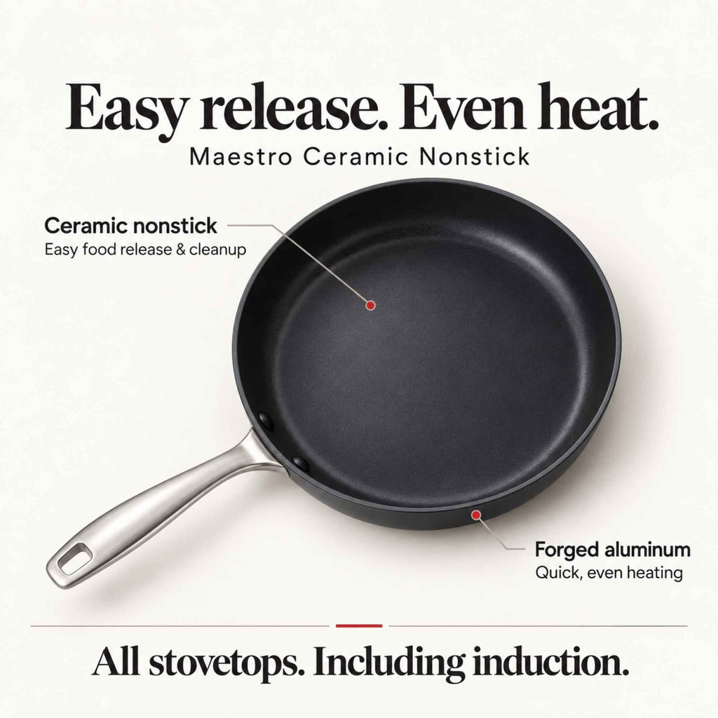 Ceramic Nonstick Cookware Set, 9-Piece