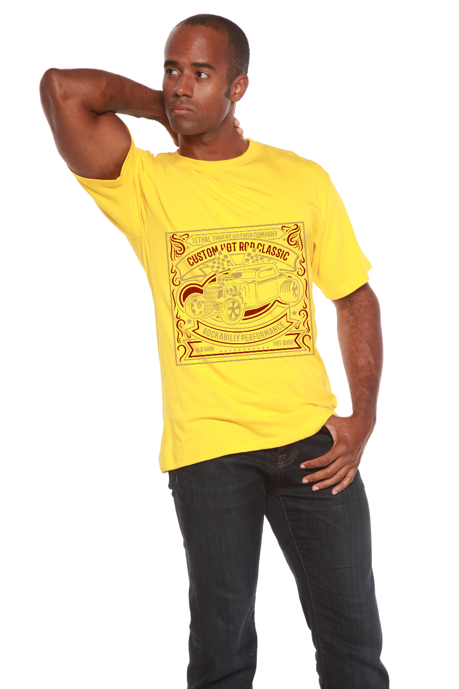 Hot Rod Men's Bamboo Viscose/Organic Cotton Short Sleeve Graphic T-Shirt